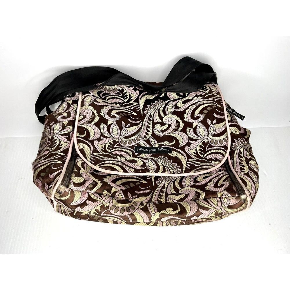 Petunia Pickle Bottom Pink and Purple Diaper Bag with Adjustable Strap FUC